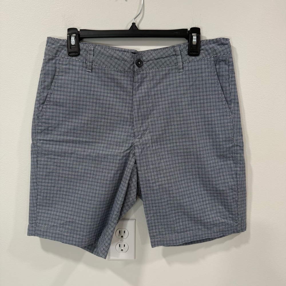 Ben Sherman The Original Blue Plaid Regular Fit Shorts Size 33W EUC